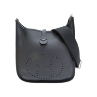 黑色 Taurillon牛皮 Evelyne 29 肩背包 C刻 銀扣【HERMES 愛馬仕】