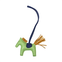 綠色羊皮 Rodeo PM 小馬 吊飾 U刻【HERMES 愛馬仕】