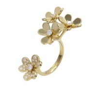 18K黃金 鑽石 Frivole Between the Finger 戒指 47【Van Cleef & Arpels 梵克雅寶】 VCARP3W500