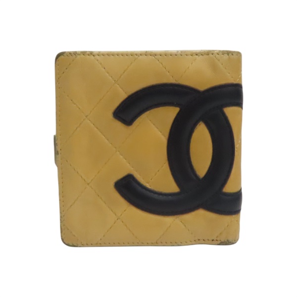 膚色牛皮 Cambon 扣式 短夾【CHANEL 香奈兒】