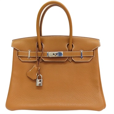 金棕色 Clemence牛皮 Birkin 30 柏金包 手提包 口K刻 銀扣【HERMES 愛馬仕】
