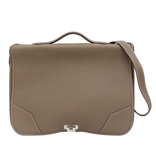 大象灰 TC牛皮 Victoria 郵差包 肩背包 B刻【HERMES 愛馬仕】