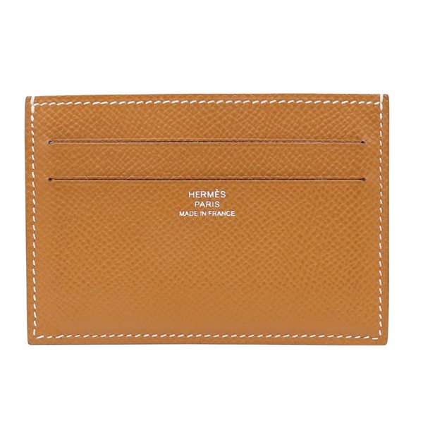 金棕色 Epsom牛皮 名片夾 C刻【HERMES 愛馬仕】