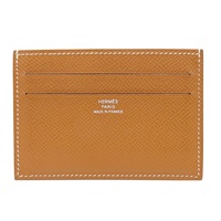 金棕色 Epsom牛皮 名片夾 C刻【HERMES 愛馬仕】