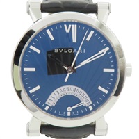 藍色錶盤 皮帶 不鏽鋼 Sotirio 腕錶【BVLGARI 寶格麗】 SB42SDR
