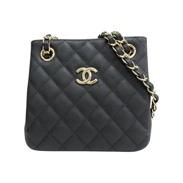 黑色 粒面牛皮 水桶包 肩背包 AS3176【CHANEL 香奈兒】 AS3176