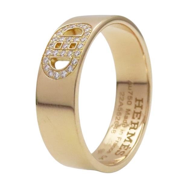 18K玫瑰金 H d'ancre 戒指【HERMES 愛馬仕】 H115601B 00047