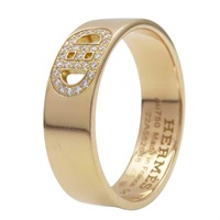 18K玫瑰金 H d'ancre 戒指【HERMES 愛馬仕】 H115601B 00047