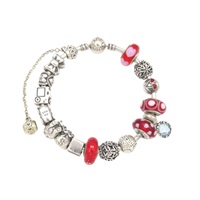 925純銀 紅色琉璃 串飾 Pandora 手環【PANDORA 潘朵拉】