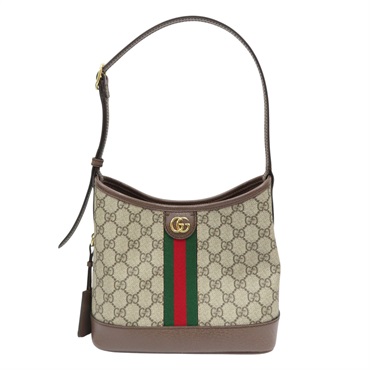 烏木色 GG 帆布 牛皮 Ophidia 小號 肩背包【GUCCI 古馳】 781402