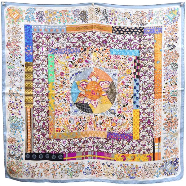 多色 Pique Fleuri de Provence 絲綢 絲巾 90x90【HERMES 愛馬仕】