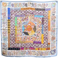 多色 Pique Fleuri de Provence 絲綢 絲巾 90x90【HERMES 愛馬仕】