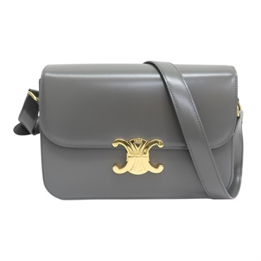 灰色牛皮 Classique triomphe 肩背包 187363BF4【CELINE 賽琳】 187363BF4