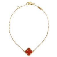 18K玫瑰金 紅玉髓 Sweet Alhambra 手鏈【Van Cleef & Arpels 梵克雅寶】 VCARN59K00