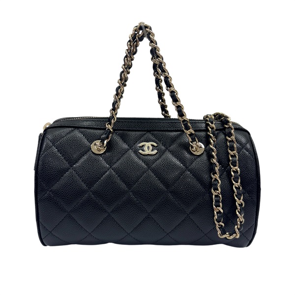 黑色 小牛皮 鏈帶肩背包【CHANEL 香奈兒】 AP4474