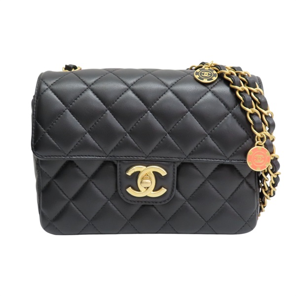黑色 菱格紋 羊皮 23C 金幣 鍊帶 肩背包 AS3737【CHANEL 香奈兒】 AS3737