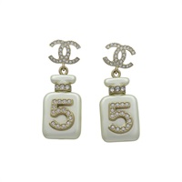 香檳金 金屬 NO.5香水瓶 耳環【CHANEL 香奈兒】 AB8469
