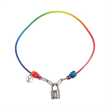 銀色鍍金 彩虹繩 Lockit手環【LOUIS VUITTON LV 路易威登】 Q05269