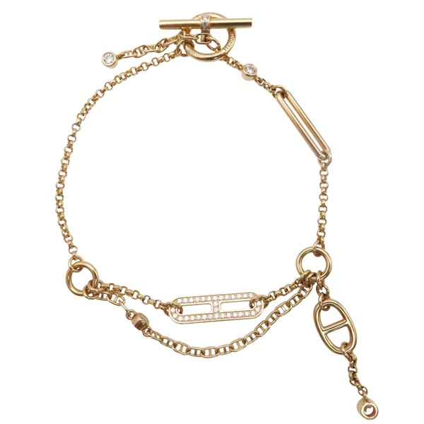 18K玫瑰金 Chaine d'ancre Chaos 手鍊【HERMES 愛馬仕】 H222413B 00SH