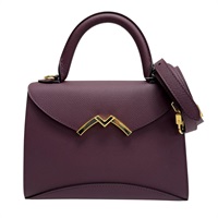 紫色 皮革 Gabrielle BB 兩用包 金扣 【Moynat 摩奈】 C10577