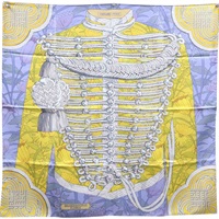 多色 絲綢 絲巾 BRANDEBOURGS FLEURIS H904041S 90x90【HERMES 愛馬仕】 H904041S