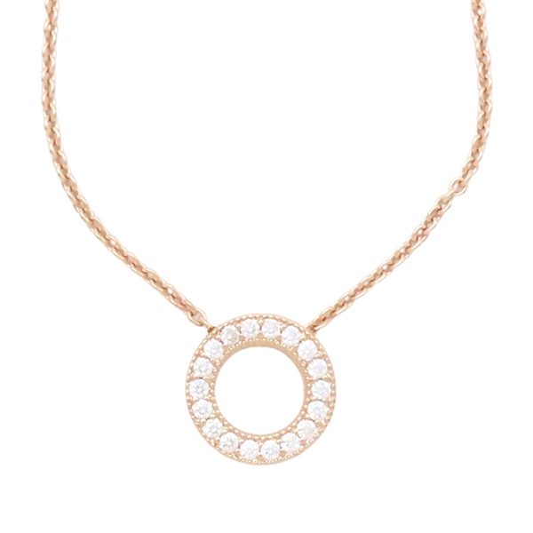 玫瑰金 925純銀 鑽石 Pandora 項鍊【JEWELRY 無品牌珠寶】 Pandora 3.75g