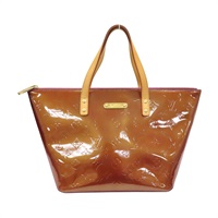 金棕色 原花壓紋漆皮 Bellevue PM 手提包 M93584【LOUIS VUITTON LV 路易威登】 M93584