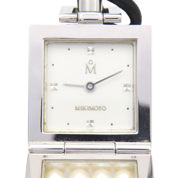 銀/白色 不鏽鋼  珍珠 吊墜 腕錶 項鍊【MIKIMOTO 御木本】 NNS-372F