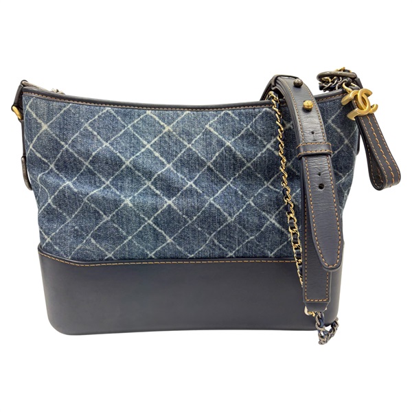藍色 牛仔布 Gabrielle Hobo 流浪包 两用包 無卡【CHANEL 香奈兒】 A93824