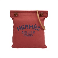 紅色帆布 Aline grooming 肩背包 D刻【HERMES 愛馬仕】 H068487CK