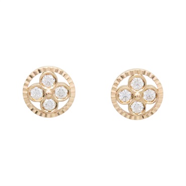 18K玫瑰金 鑽石 Pus Saintblossom BB 針式耳環【LOUIS VUITTON LV 路易威登】 Q96297