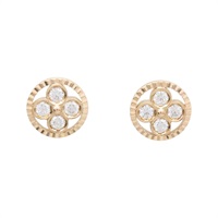 18K玫瑰金 鑽石 Pus Saintblossom BB 針式耳環【LOUIS VUITTON LV 路易威登】 Q96297