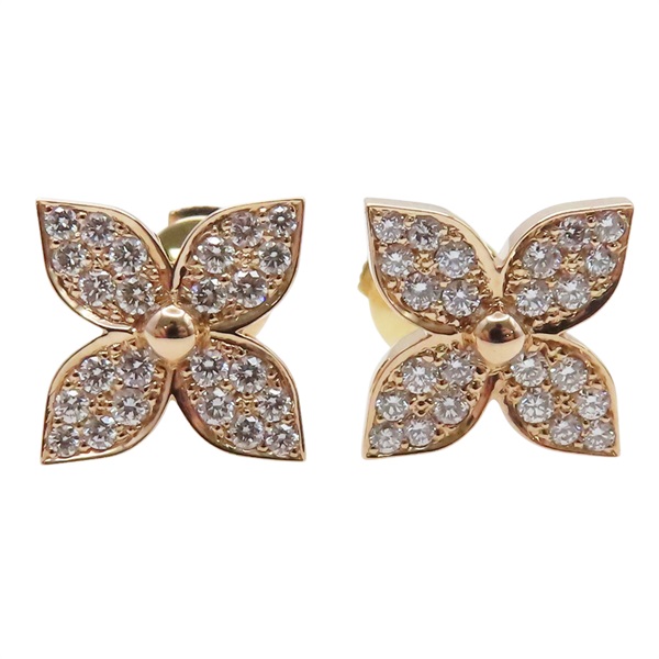 18K玫瑰金 鑽石 Idylle Blossom 針式耳環【LOUIS VUITTON LV 路易威登】 Q96944