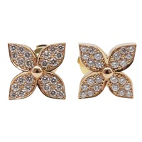 18K玫瑰金 鑽石 Idylle Blossom 針式耳環【LOUIS VUITTON LV 路易威登】 Q96944