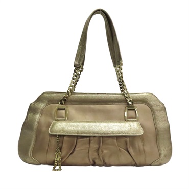 金色 亮面牛皮 La Dona 肩背包【Cartier 卡地亞】 L1000804