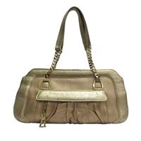 金色 亮面牛皮 La Dona 肩背包【Cartier 卡地亞】 L1000804