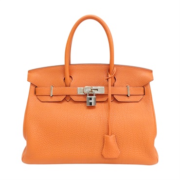 橘色 Togo牛皮 Birkin 30 柏金包 手提包 □N刻 銀扣【HERMES 愛馬仕】