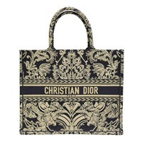 黑色 緹花帆布 Book Tote 肩背包 M1286ZEQJ_M911【Dior 迪奧】 M1286ZEQJ_M911