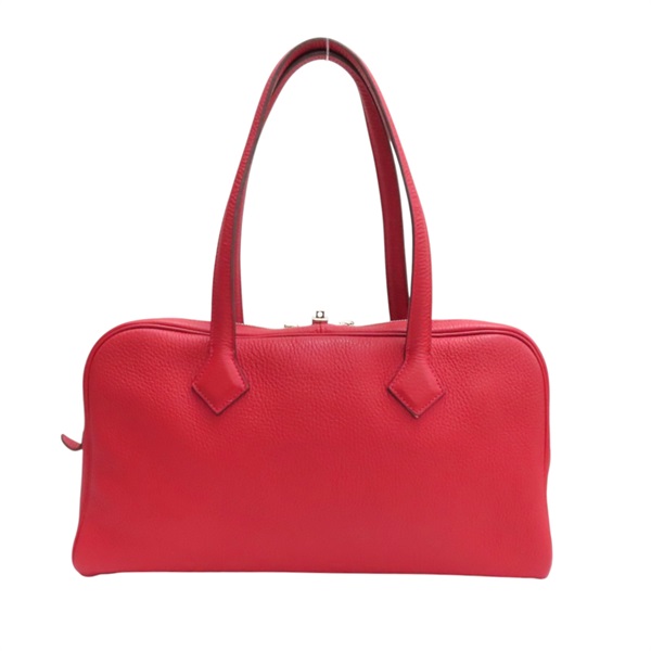 卡薩克紅 TC牛皮 Victoria Elan 38 肩背包 口P刻 銀扣【HERMES 愛馬仕】