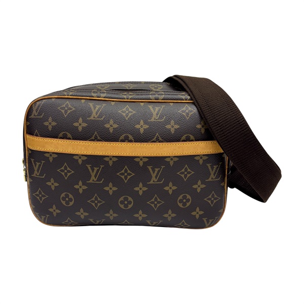 棕色 原花 帆布 reporter PM 記者包 肩背包 金和 【LOUIS VUITTON LV 路易威登】 M45254