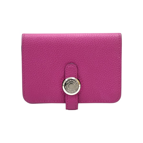 紫色牛皮 Dogon 零錢包 C刻【HERMES 愛馬仕】