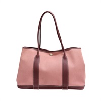 Garden Party 36 肩背包 波爾多酒紅 帆布 口O刻【HERMES 愛馬仕】