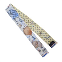 藍/黃色 絲綢 Up And Away Bandeau 絲巾【LOUIS VUITTON LV 路易威登】 M78441