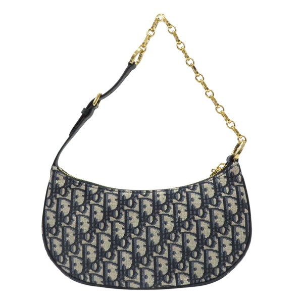 藍色 緹花帆布 Lounge 肩背包【Dior 迪奧】 M22626TZR