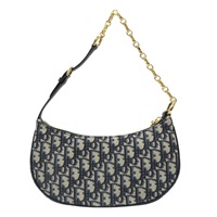 藍色 緹花帆布 Lounge 肩背包【Dior 迪奧】 M22626TZR