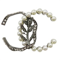 鍍銀 單邊 夾式耳環【CHANEL 香奈兒】