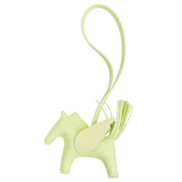 綠色 皮革 Pegasus PM 飛馬 掛飾 W刻【HERMES 愛馬仕】