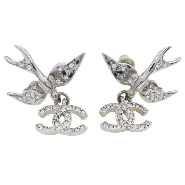 飛鳥 雙C 針式耳環【CHANEL 香奈兒】 ABF759