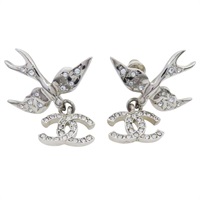 飛鳥 雙C 針式耳環【CHANEL 香奈兒】 ABF759