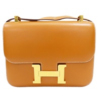 金棕色 Butler皮革 Constance 24 康康包 肩背包 U刻 金扣【HERMES 愛馬仕】